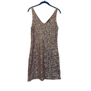 ✨ INC International Concepts Gold Sequin Dress – Size Medium ✨